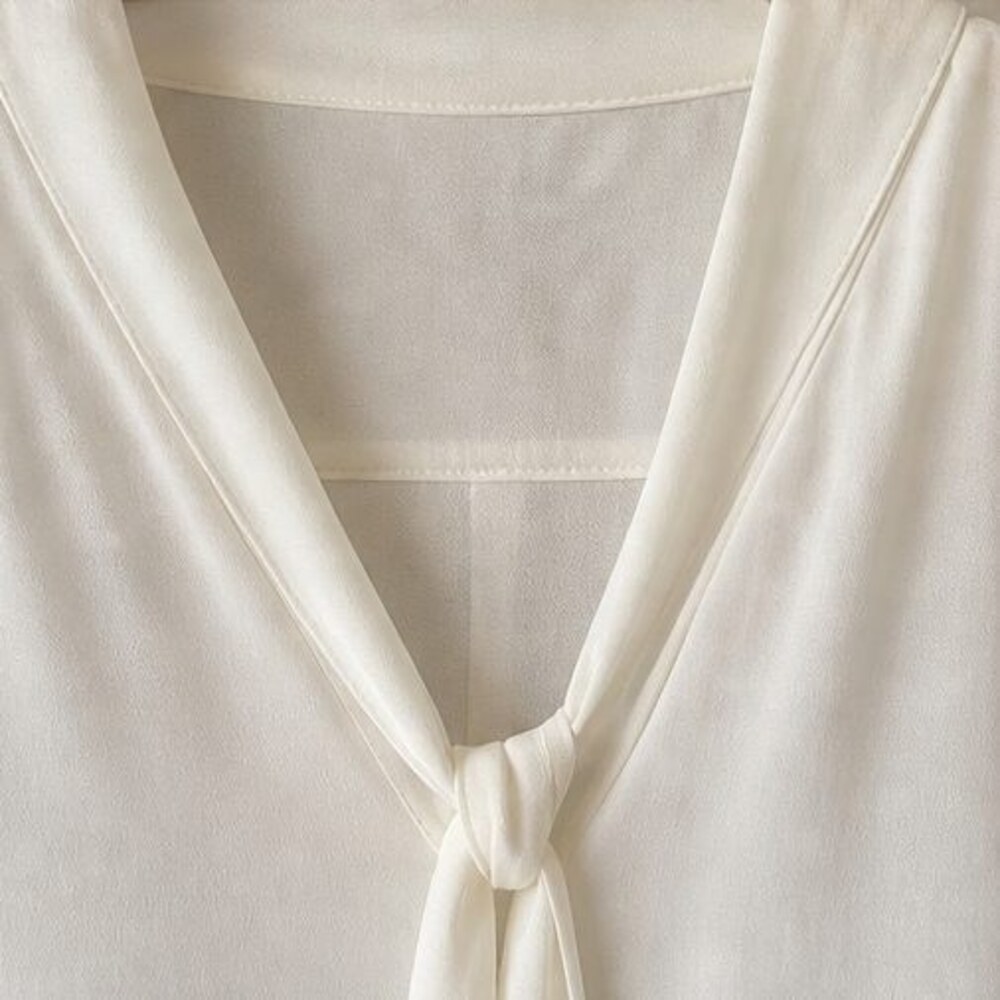 Ivory Wrap Blouse - Picture 4 of 6